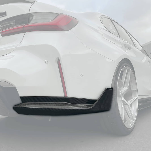 Carbon Rear Bumper Corner Splitters MP Style - BMW G80 M3