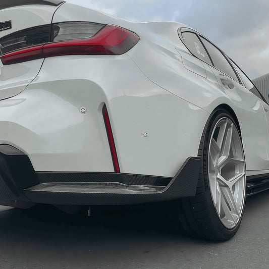 Carbon Rear Bumper Corner Splitters MP Style - BMW G80 M3