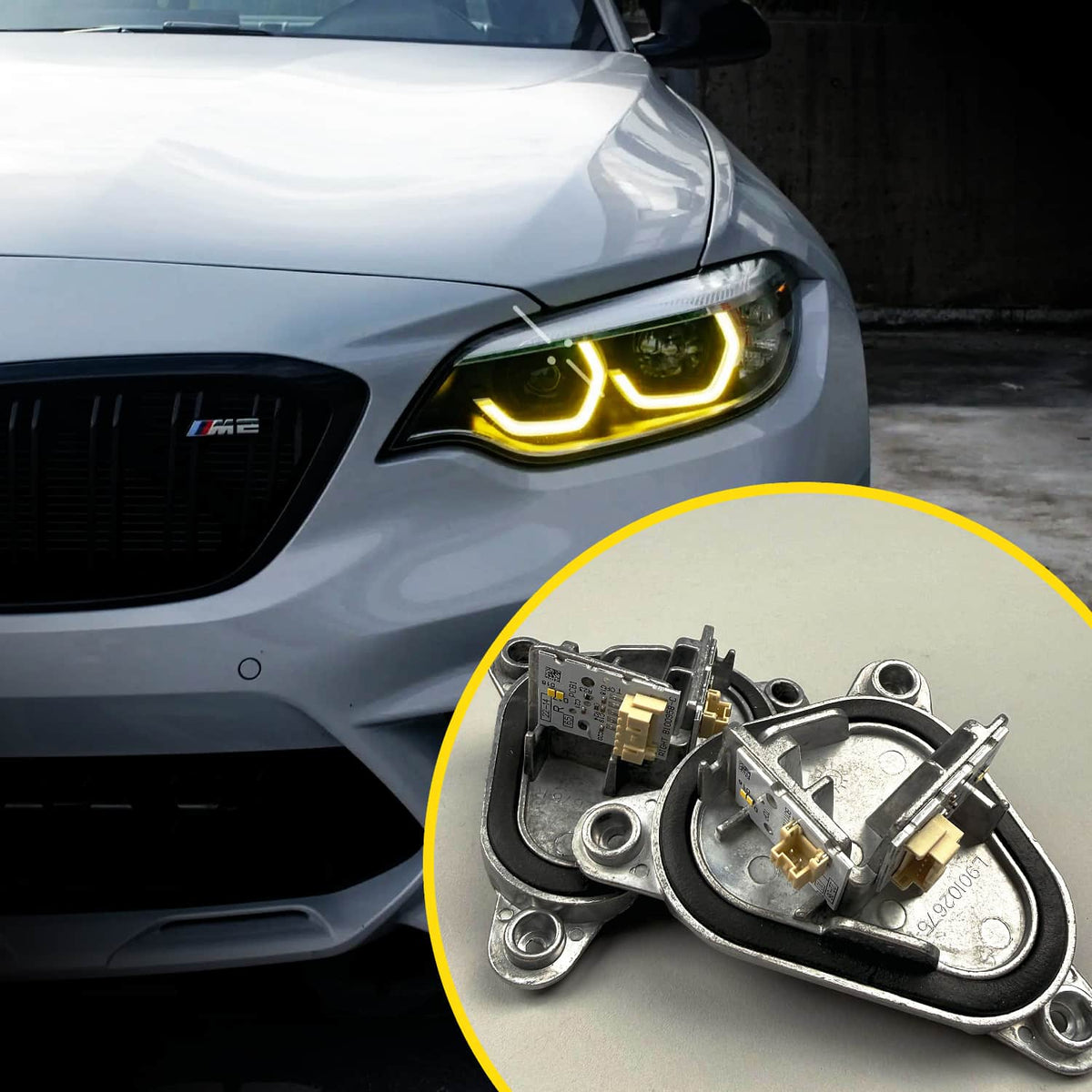 Kit CSL Yellow DRL (Set Complet) pentru BMW F22 (2 Series) & F87 M2 LCI