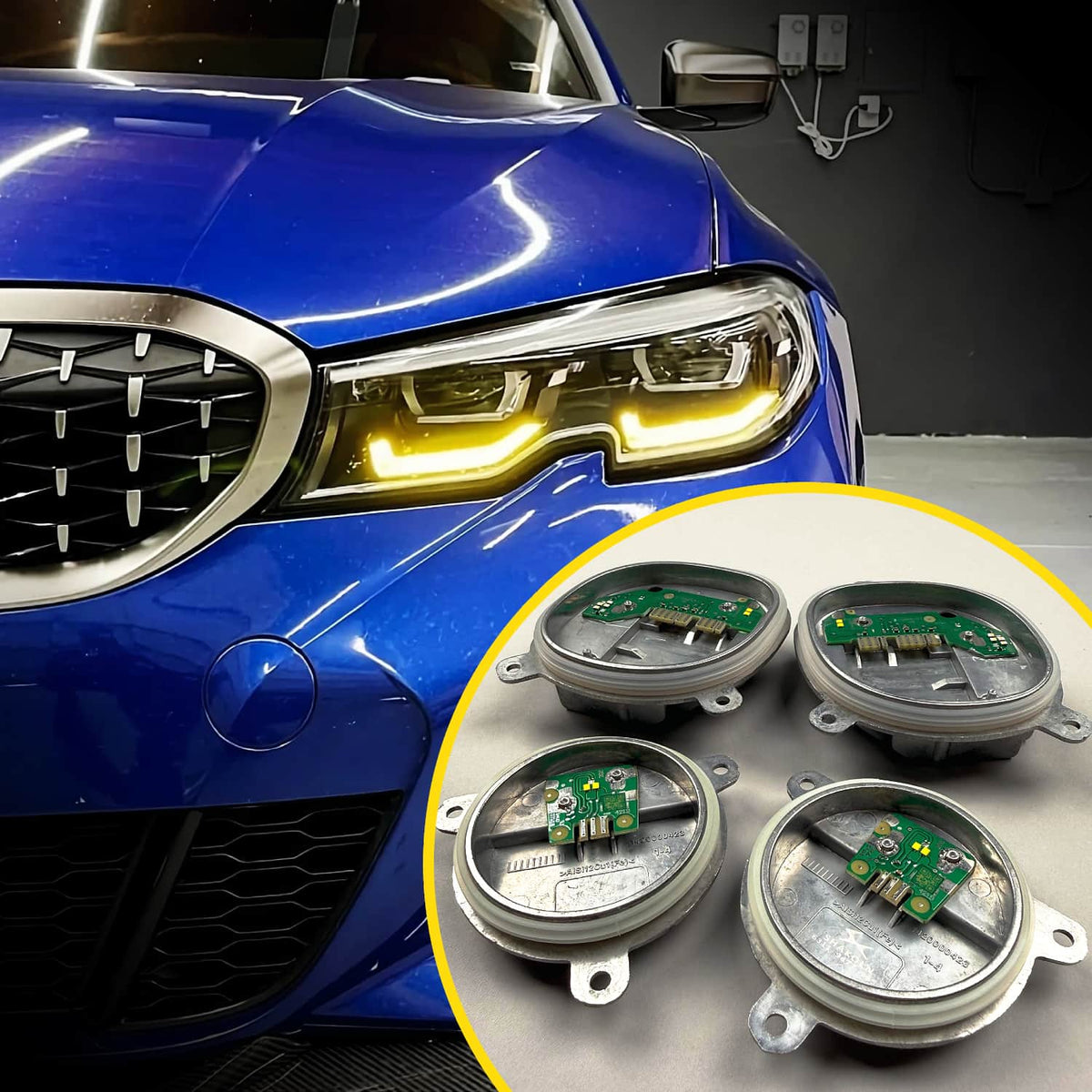CSL Yellow DRL Kit (Full Set) for BMW G20/G21 (3 Series) PreLCI - LED headlight