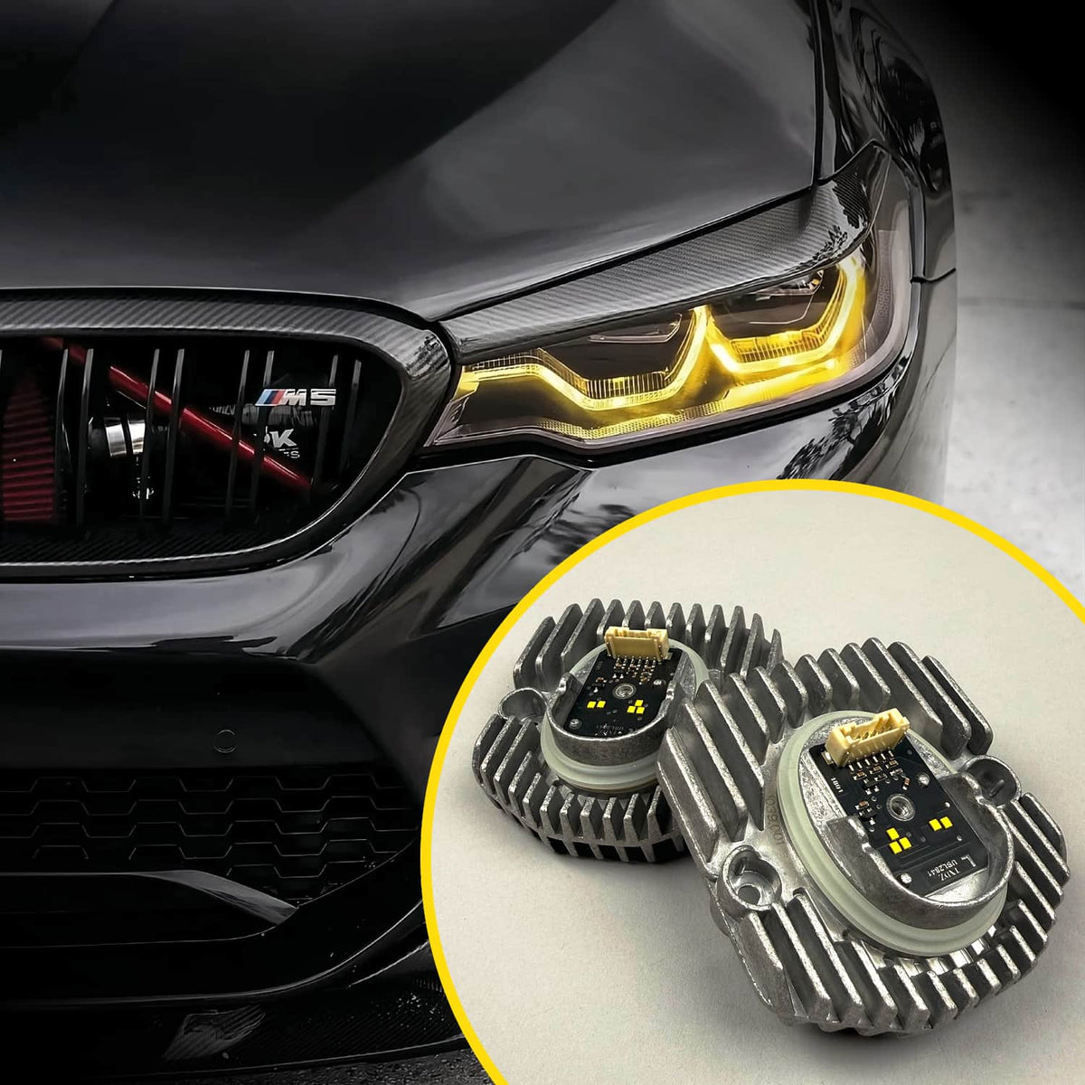 Kit CSL Yellow DRL (Set Complet) pentru BMW G30 (5 Series) & F90 M5 PreLCI