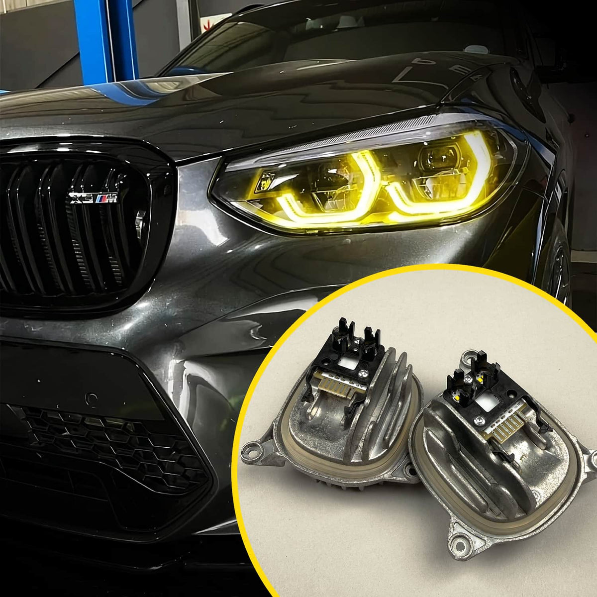 Kit CSL Yellow DRL (Set Complet) pentru BMW G01 X3 & F97 X3M & G02 X4 & F98 X4M PreLCI