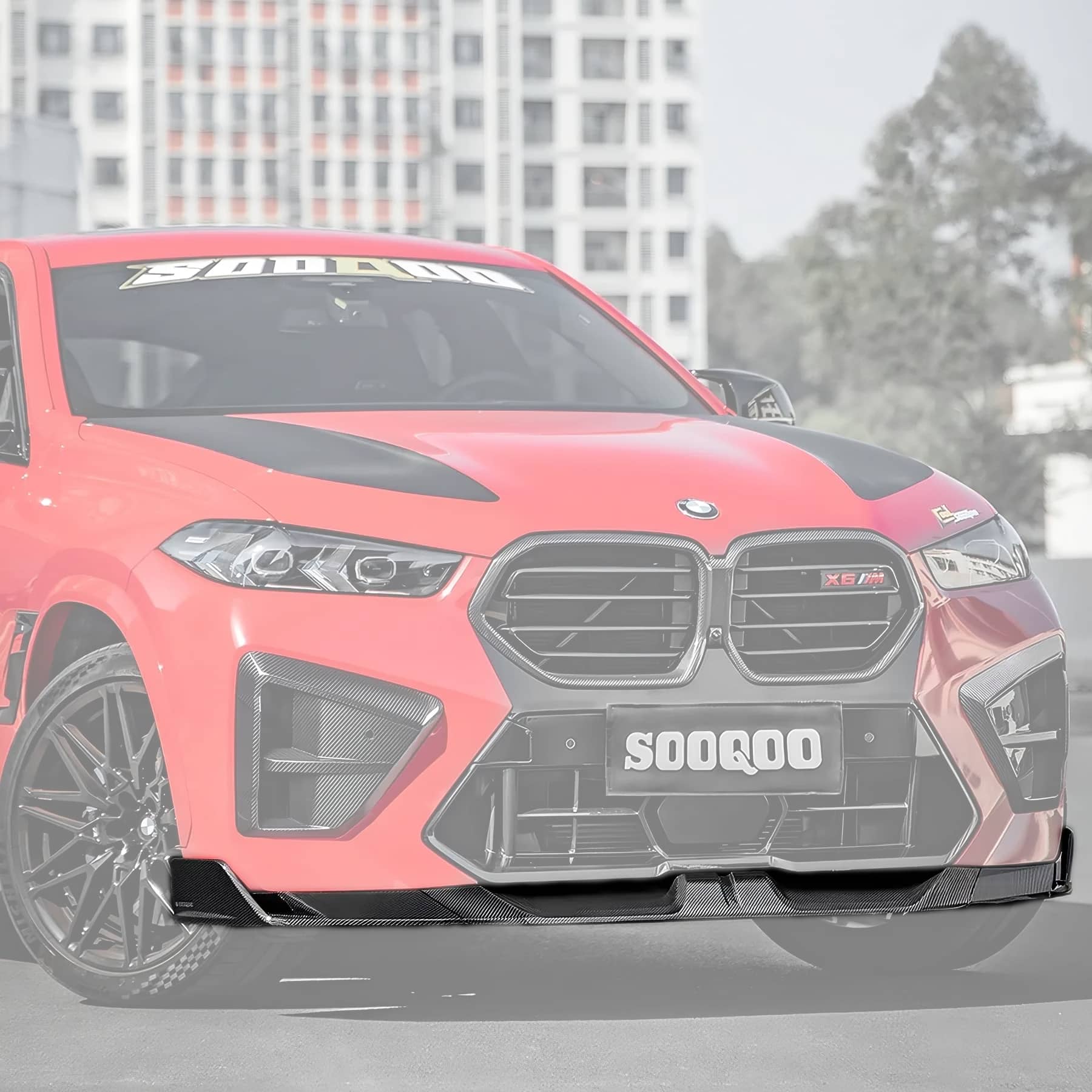 SOOQOO Lip Bara Fata din Carbon - BMW F96 X6M LCI